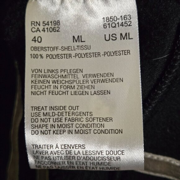 Bogner Full Zip Velvet Piping Zip Pockets Logo Jacket Size M/L - Picture 8 of 8